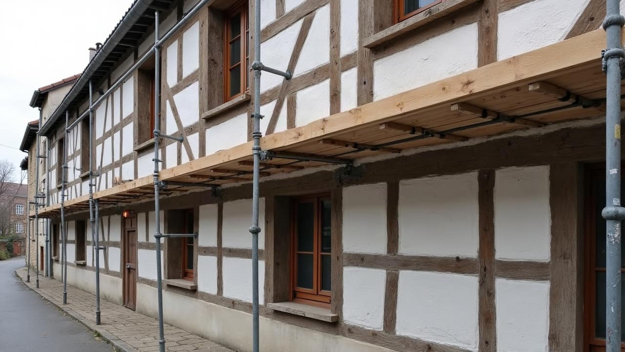 Un mur mixte pierre et pan de bois sur une même façade : une logique à deux vitesses