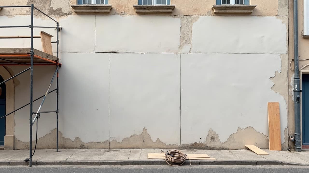 Gros plan sur une pierre calcaire poreuse de Tonnerre après application d'un hydrofuge respirant, surface mate sans effet de film brillant